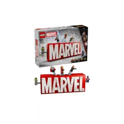 LEGO Klocki Super Heroes 76313 Logo MARVEL z minifigurkami