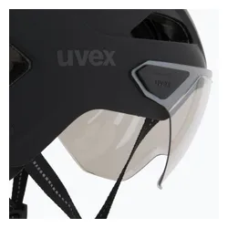 Kask rowerowy UVEX Stride Visor black matt/lite mirror silver
