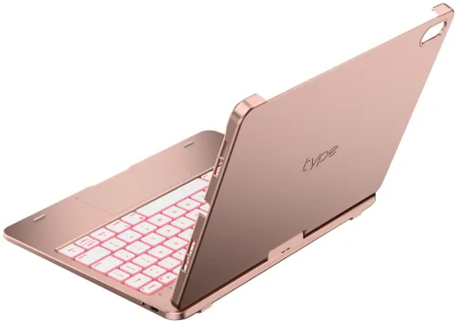 Etui na iPad TYPECASE Flexbook Touch Różany Klawiatura