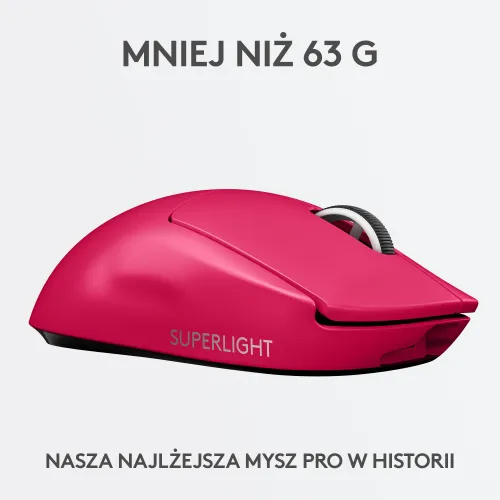 Myszka gamingowa Logitech G Pro X Superlight Magenta