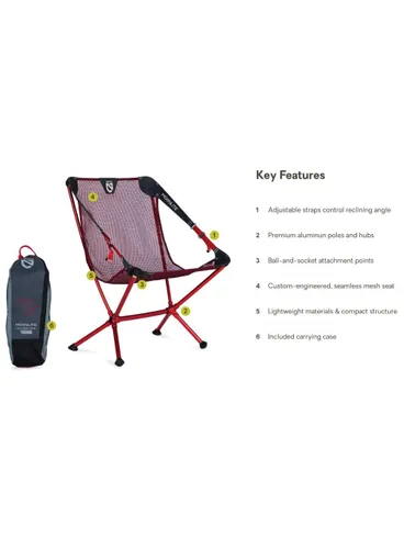 Krzesło turystyczne Nemo Moonlite Reclining Camp Chair - deep claret