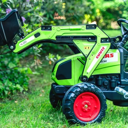 Falk Traktor Na Pedały Z Łyżką I Przyczepką Zielony Claas Od 3 Lat