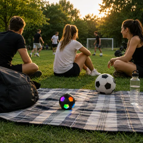 Głośnik Bluetooth Musicmate MM-SB40-B FootballWave LED 5W Czarny