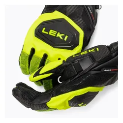 Rękawice narciarskie męskie LEKI WCR Venom SL 3D black ice/lemon