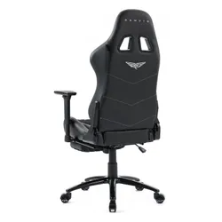 Fotel GAMVIS Phantom Large Czarny (białe elementy) + podnóżek