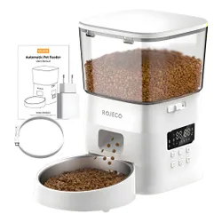 Dozownik karmy ROJECO 2L Button Version Automatic Smart Pet Feeder Biały