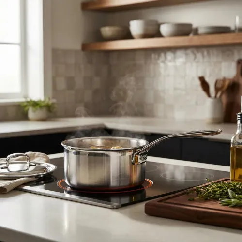 DEMEYERE 5-Plus 2,2 l - rondel ze stali nierdzewnej z pokrywką