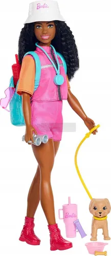 LALKA BARBIE BROOKLYN Przygody na łonie natury, zestaw z pieskiem JJV60