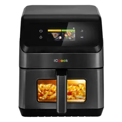 Air Fryer Frytkownica beztłuszczowa ICOOOK MFR-IC-01 Czarny 6.5l Wifi 15 automatycznych programów