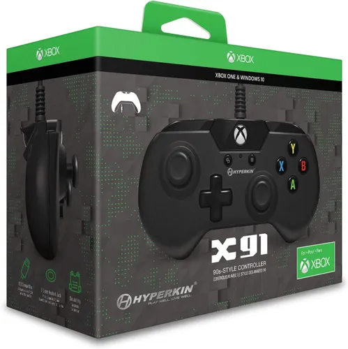 Геймпад Hyperkin X91 Wired Controller Black для Xbox, ПК - проводной