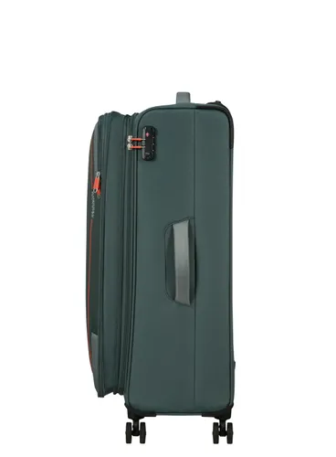 Большой расширяемый чемодан American Tourister Pulsonic-dark forest