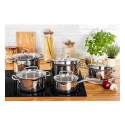 Zestaw garnków TEFAL Duetto+ G719SA74 (10 elementów) Stal nierdzewna 18/10 Indukcja Możliwość mycia w zmywarce