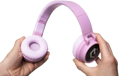 Słuchawki bezprzewodowe PowerLocus Buddy Kids Nauszne Dla Dzieci Bluetooth 5.3 Różowy