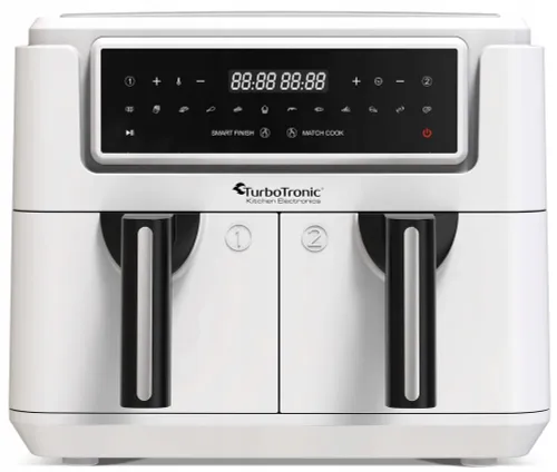 Air Fryer Frytkownica beztłuszczowa TURBOTRONIC TT-AF118 Biały 7.26l z podwójnym koszem