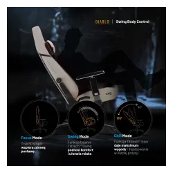 Fotel Diablo Chairs X.Eye Prime, Normal Size, Desert Storm Gamingowy do 140kg Beżowy