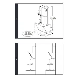 Okap Beko BHCA96741BBHF bPro500 Czarny