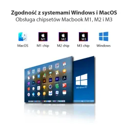Monitor Extralink Dual Screen S300 13,3" Full HD IPS do laptopa