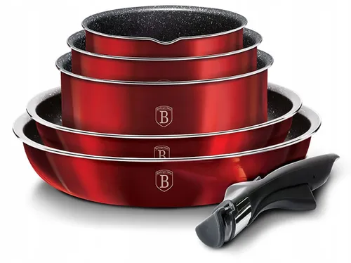 Zestaw garnków BERLINGER HAUS Burgundy Metallic Line BH 1674 (12 elementów)