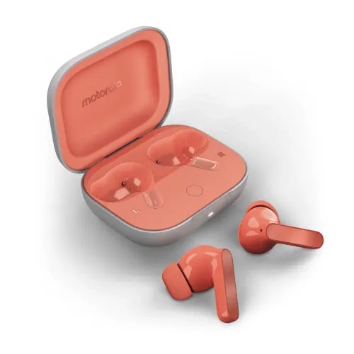 Słuchawki bezprzewodowe Motorola Moto Buds Dokanałowe Bluetooth 5.3 Coral Peach