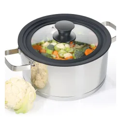 KUCHENPROFI Silicone Glass 24 / 26 / 28 cm - pokrywka uniwersalna szklana