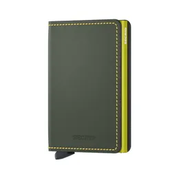 RFID Cüzdan Koruma Gizli Slimwallet Mat-yeşil / kireç