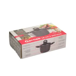 Garnek aluminiowy z pokrywką VALDINOX ROCK SZARY 1,8 l