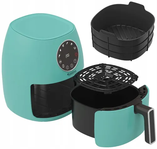 Air Fryer Frytkownica beztłuszczowa TURBOTRONIC TT-AF210 Turkusowy 3.5l 6 automatycznych programów