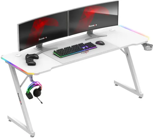 Biurko gamingowe HUZARO Hero 4.8 RGB Biały