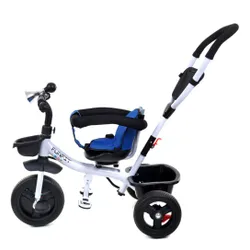 Rowerek trójkołowy z daszkiem FUNFIT obracany 360° wolne koło +trąbka