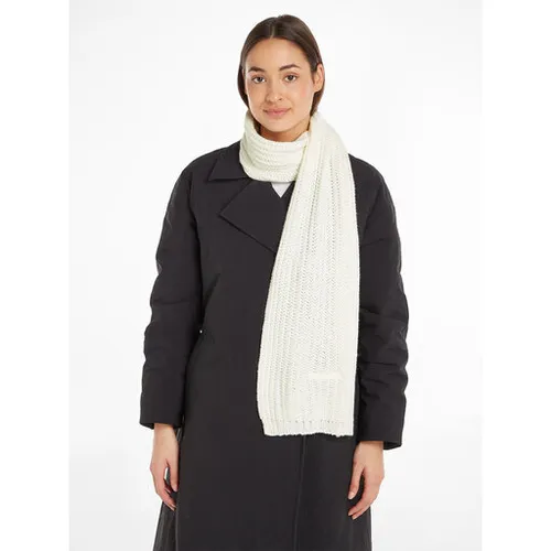 Eșarfă Calvin Klein eșarfă tricotată supradimensionată 30x180 K60k608496 Marshmallow YAL