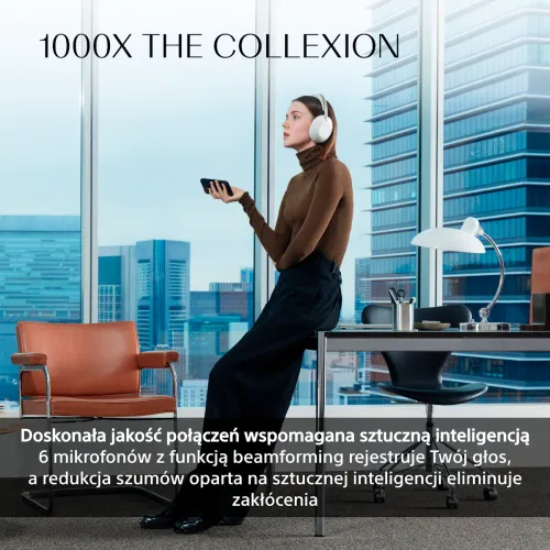Słuchawki bezprzewodowe Sony 1000X THE COLLEXION z ANC Edycja na 10-lecie WH-1000XX Platynowo-biały