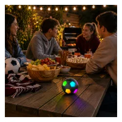 Głośnik Bluetooth Musicmate MM-SB40-B FootballWave LED 5W Czarny