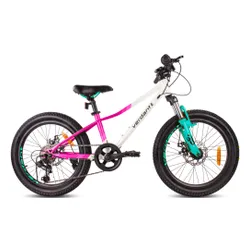 Rower dziecięcy SUN BABY Verdant Calix 20 dla dziewczynki Biało-różowo-miętowy