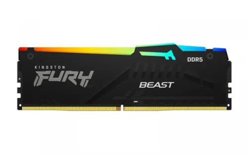 Pamięć RAM Kingston FURY Beast RGB DDR5 32GB (2 x 16GB) 5600 CL40 EXPO Czarny
