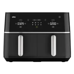 Air Fryer Frytkownica beztłuszczowa BRAUN TwinCook 5 TD5030I 10l z 8 automatycznymi programami, podwójnym koszem i okienkiem do obserwacji postępów gotowania