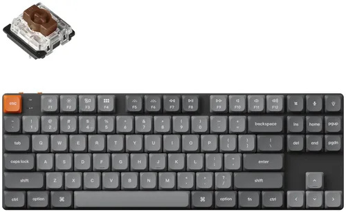 Klawiatura KEYCHRON K1 Max QMK/VIA Wireless Custom Mechanical Gateron Brown 2.0 Low Profile Switch