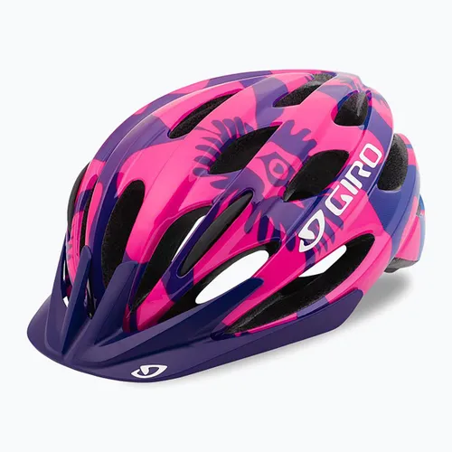 Kask rowerowy dziecięcy Giro Raze Jr berry blue flowers