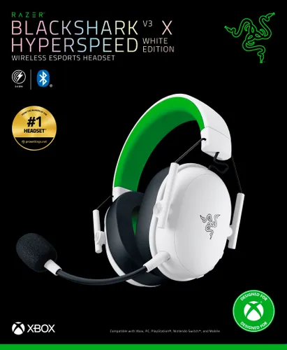 Słuchawki RAZER BlackShark V3 X HyperSpeed dla Xbox Bezprzewodowe, Nauszne, Dźwięk przestrzenny Biały