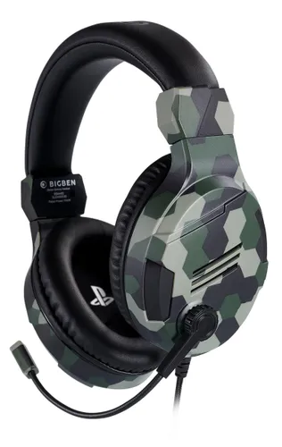 Słuchawki przewodowe z mikrofonem BigBen PS4 Gaming Headset V3 Nauszne Zielony