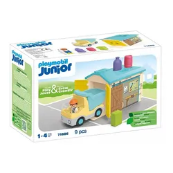 Набор фигурок Playmobil Junior 71686 Грузовик с гаражом с функцией сортировщика