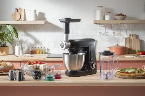 Robot planetarny Tefal Bake Partner QB525838 1100W Maszynka do mielenia Szatkownica Blender kielichowy