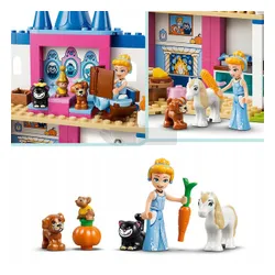 LEGO Disney 43283 Zamek Kopciuszka i jej zwierzęcych przyjaciół