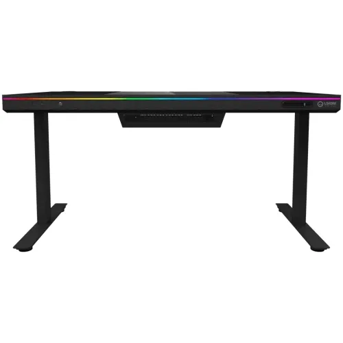 Biurko Lorgar Desk Elite 90 Series DE90G Blat Szklany140cm Regulacja wysokości Czarny