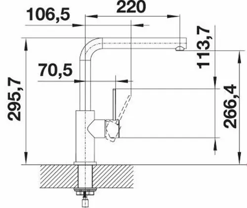 Bateria BLANCO Lanora 523122 Stal szczotkowana