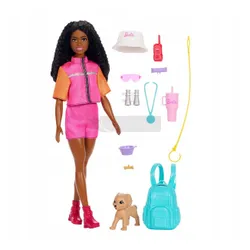 LALKA BARBIE BROOKLYN Przygody na łonie natury, zestaw z pieskiem JJV60