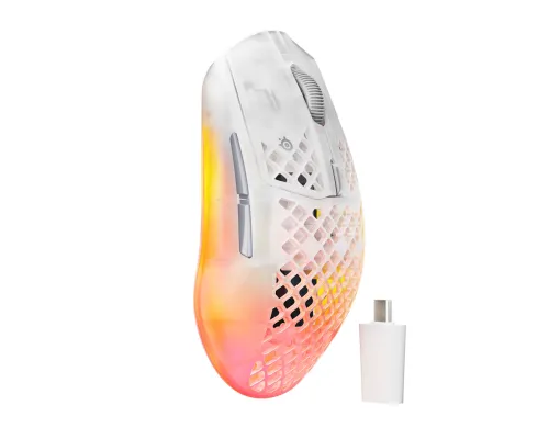 Myszka gamingowa SteelSeries Aerox 3 Wireless Gen 2 Ghost Biały