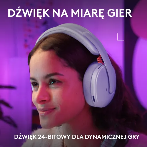 Słuchawki LOGITECH G325 Lightspeed Liliowy Bezprzewodowe, Nauszne