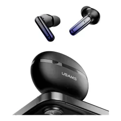 Słuchawki bezprzewodowe USAMS Echo E02 TWS ANC+ENC Dokanałowe Bluetooth 5.3 Czarny