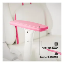 Fotel Diablo Chairs X-Ray 2.0 Small do 90kg Skóra ECO Biało-różowy
