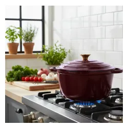 Garnek żeliwny HAGE DQ26 5L Bakłażanowy